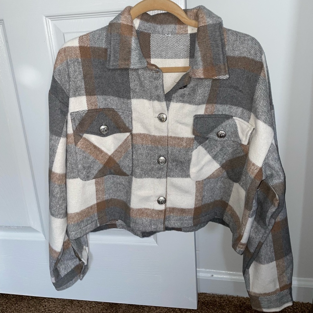 White House/Black Market flannel jacket